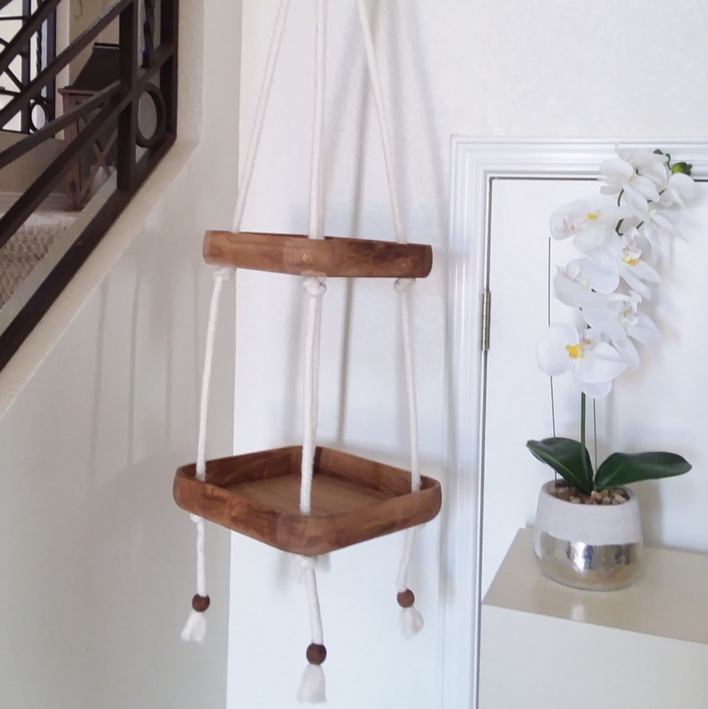 🛑SOLD🛑WOOD TRAYS WALL/CELING HANGING HOME DECOR